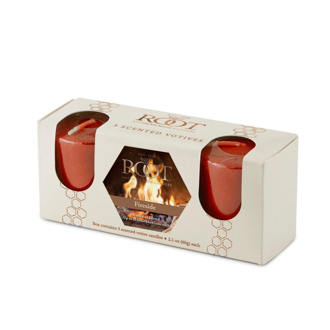 Fireside Scented Beeswax Blend Votive Candle Set