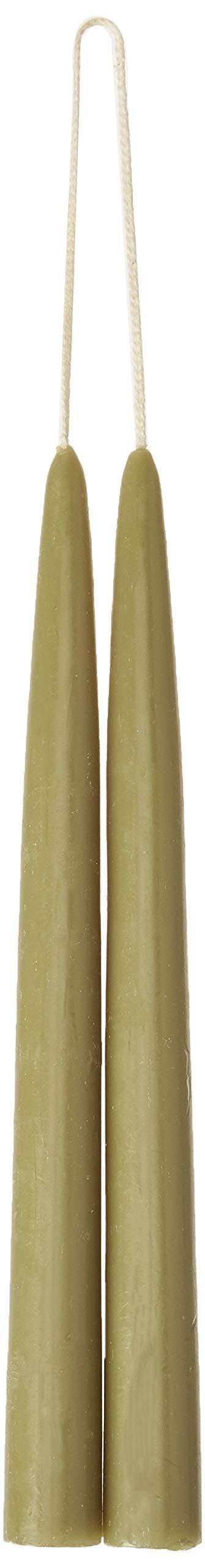 Bayberry Scented Beeswax 9" Taper Dinner Candles, 2-Pack