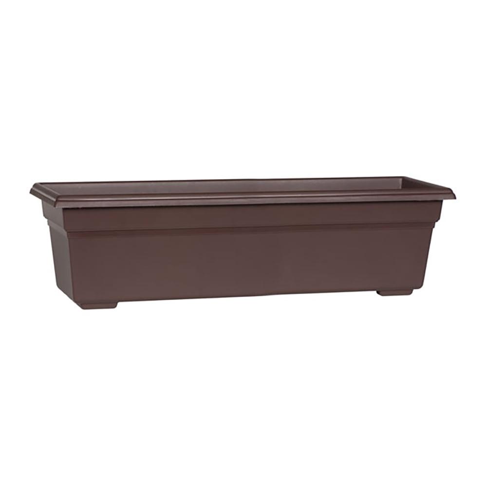 Novelty Countryside Flower Box Planter, Brown 24"