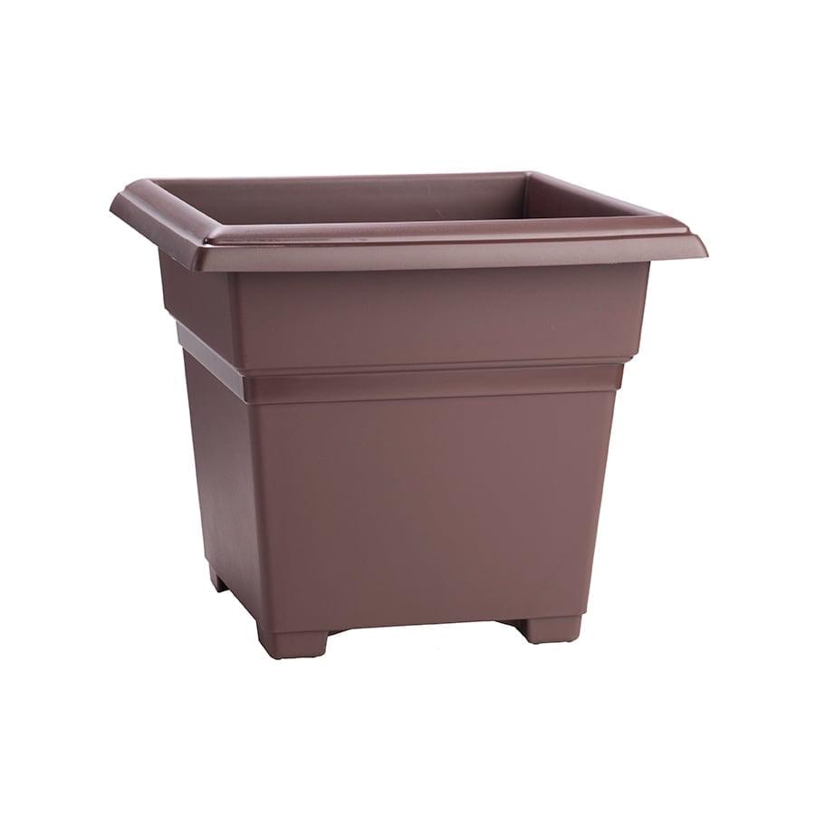 WeCcQuue 26143 Countryside Square Tub Planter, Brown, 14-Inch