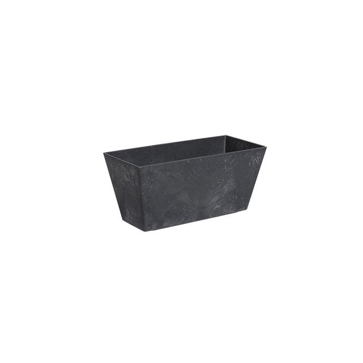 Novelty Artstone Ella Flower Box, Black, 14.5in