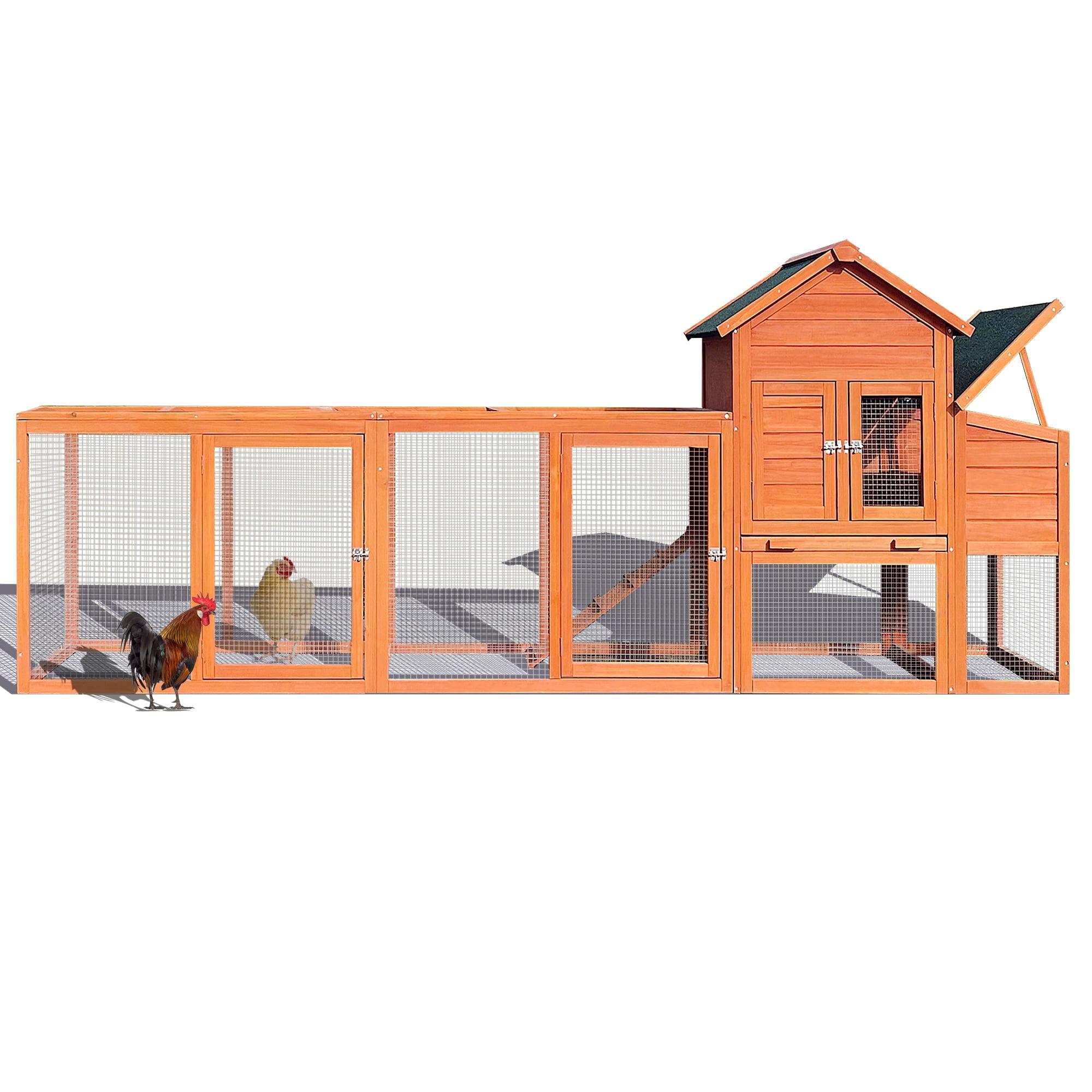 Outdoor Large Chicken Coop Hen Run House Chicken Coops with Nest Box for 6 Chickens