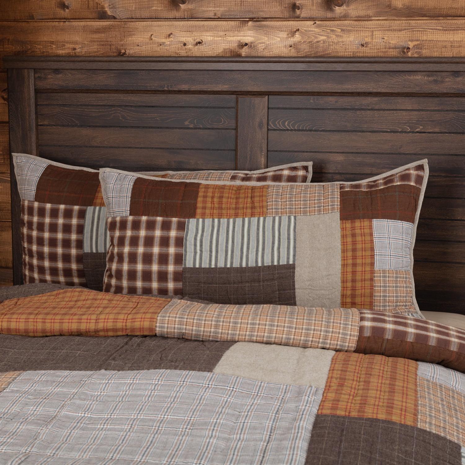 Rory King Patchwork Cotton Sham in Neutral Tones