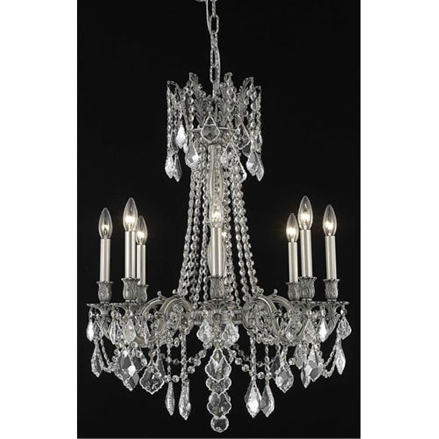 Rosalia 8 light Dark Bronze Chandelier Golden Teak (Smoky) Royal Cut Crystal