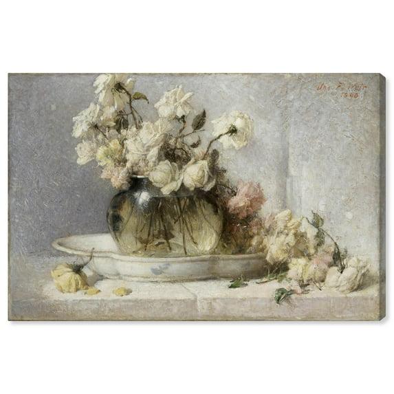 Art Remedy Roses by John Ferguson Weir Canvas Vintage Farm Wall Art by Art Remedy