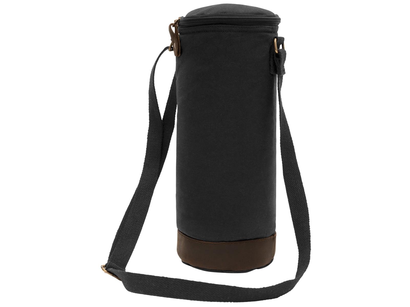 Rothco Waxed Canvas Wine Carrier Tote Bag, Black