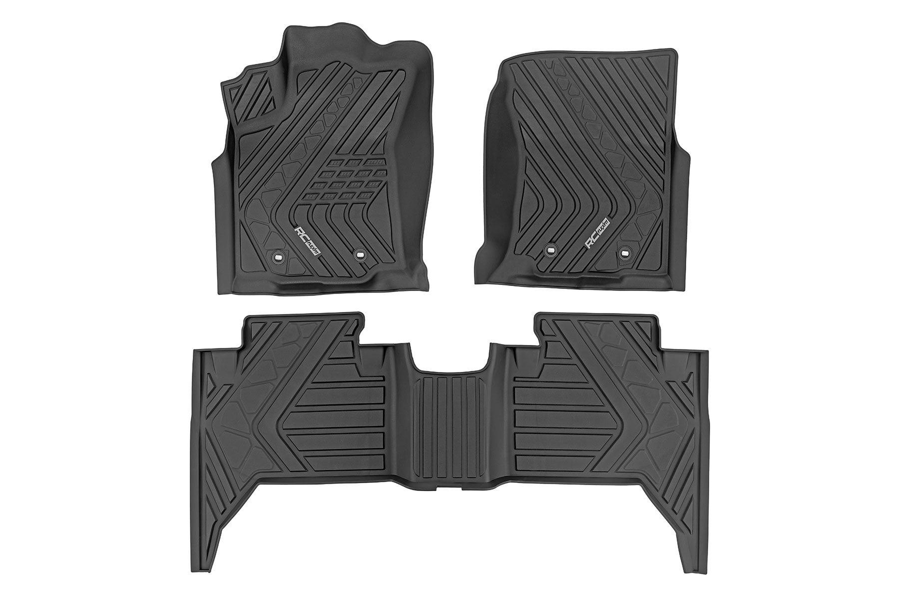 Rough Country Flex-Fit Floor Mats for 2016-2023 Toyota Tacoma - FF-71216