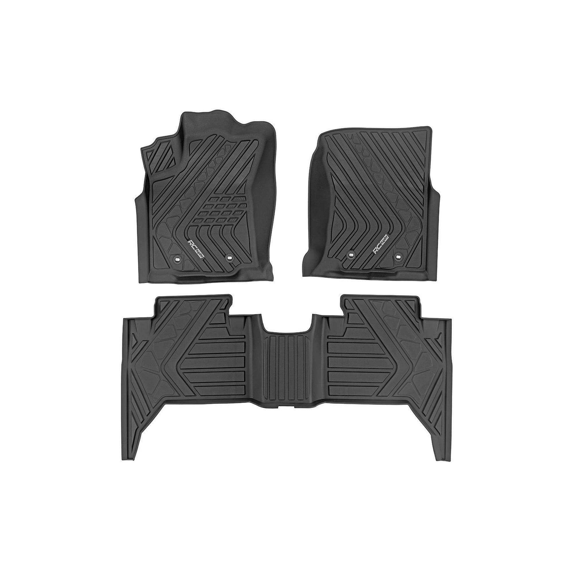 Rough Country Flex-Fit Floor Mats for 2016-2023 Toyota Tacoma - FF-71216