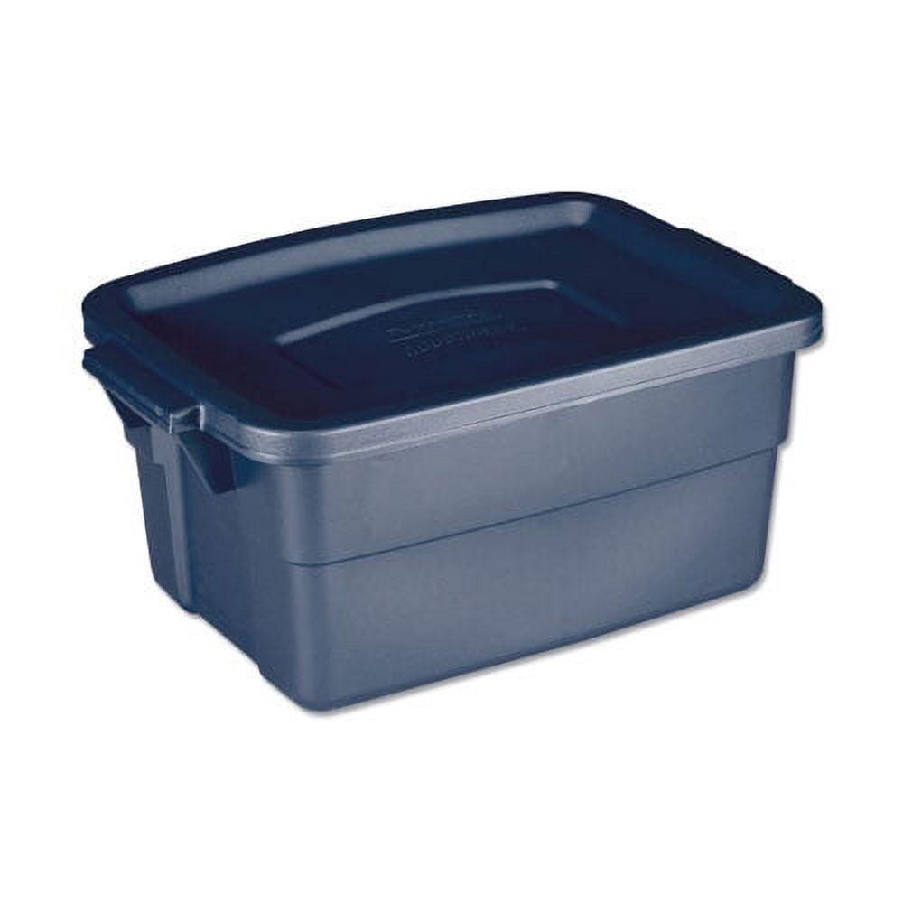 Dark Indigo Metallic 3-Gallon Stackable Plastic Storage Box