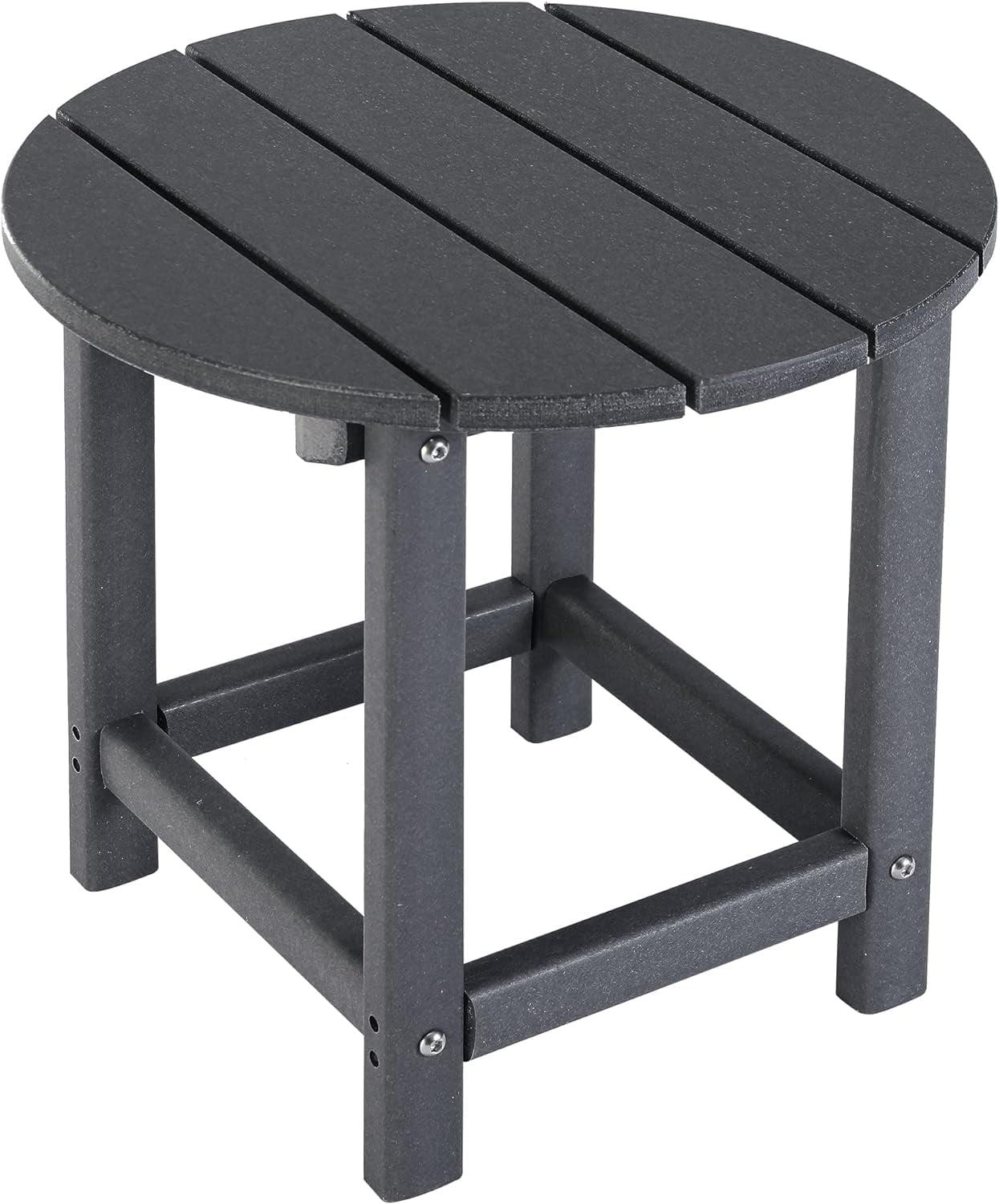 WestinTrends All-Weather Outdoor Patio Round Poly Adirondack Side Table