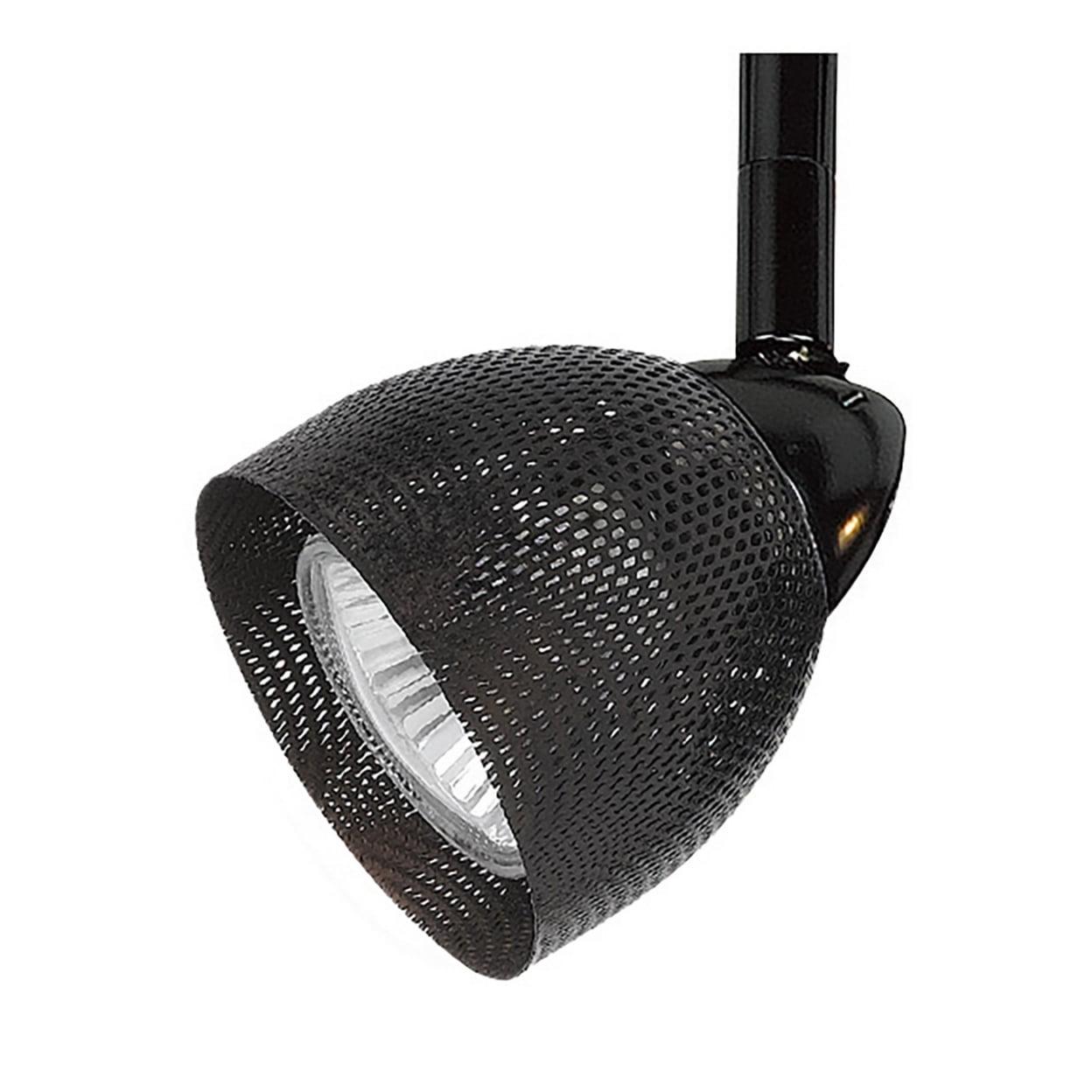 Sleek Black Metal Mesh Track Light Head