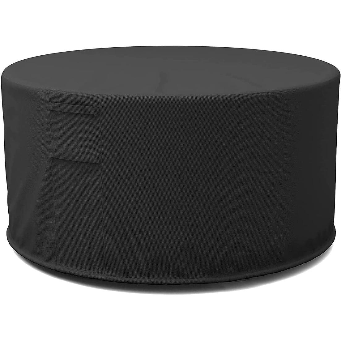 Black Waterproof Polyester Round Fire Pit Cover 36"Diax20"H