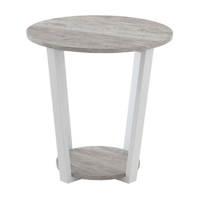 Home Decor Elysian Contemporary Round End Table With Shelf