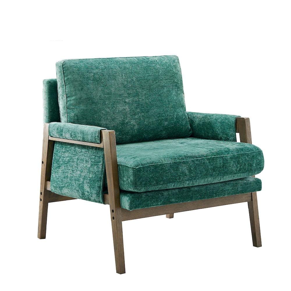 Roundhill Furniture Kelly Mid-Century Modern Velvet Accent Armchair