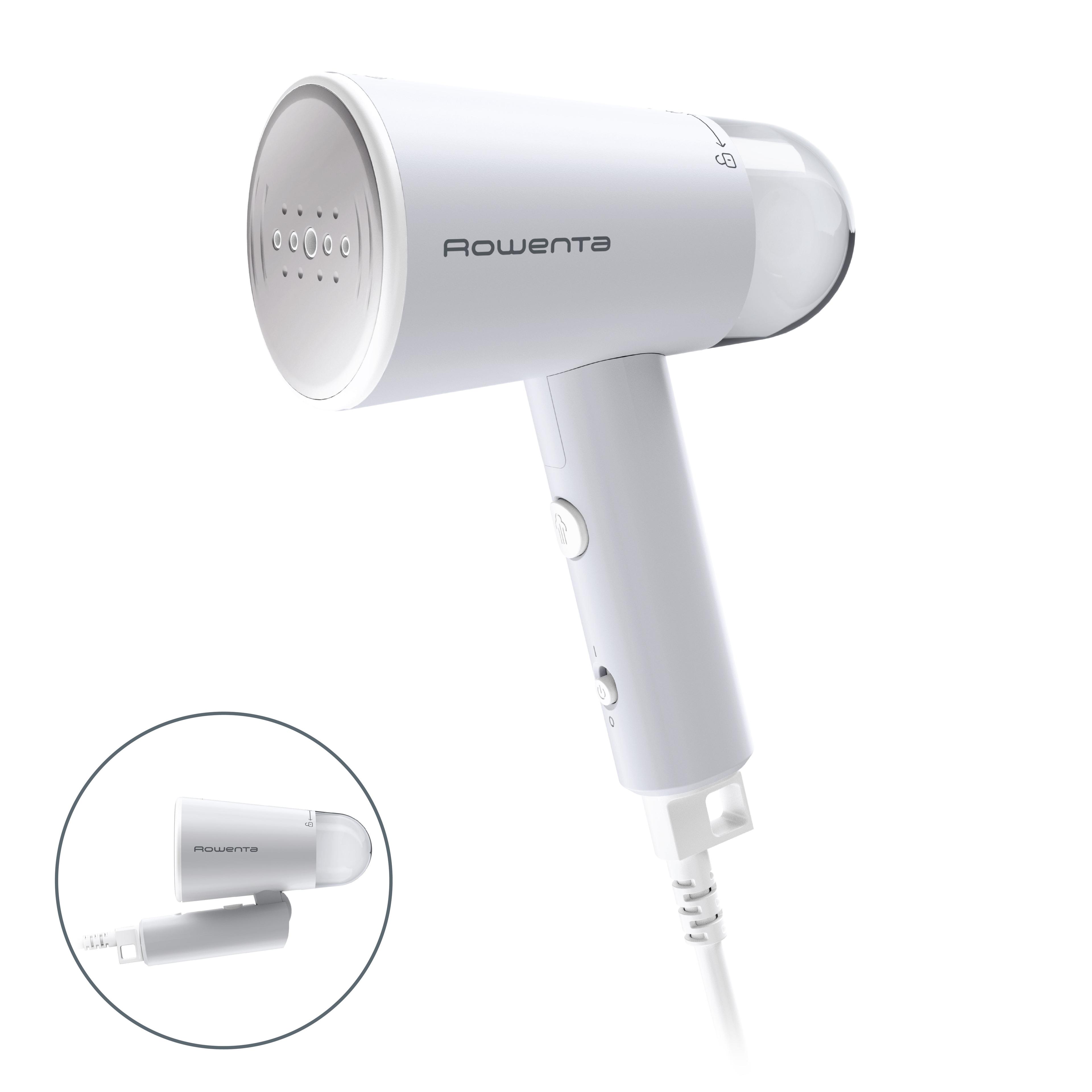 Rowenta Handheld Garment Steamer for Clothes Travel Steam Gray: Travel-Size, Vertical Steam, Comfort-Grip Handle, 1099W
