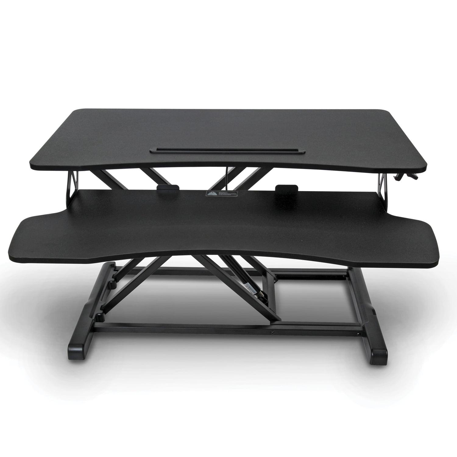 Royal Black Adjustable Standing Desk Converter with Keyboard Support