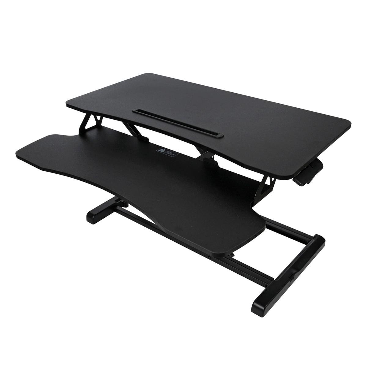 Royal Black Adjustable Standing Desk Converter with Keyboard Support