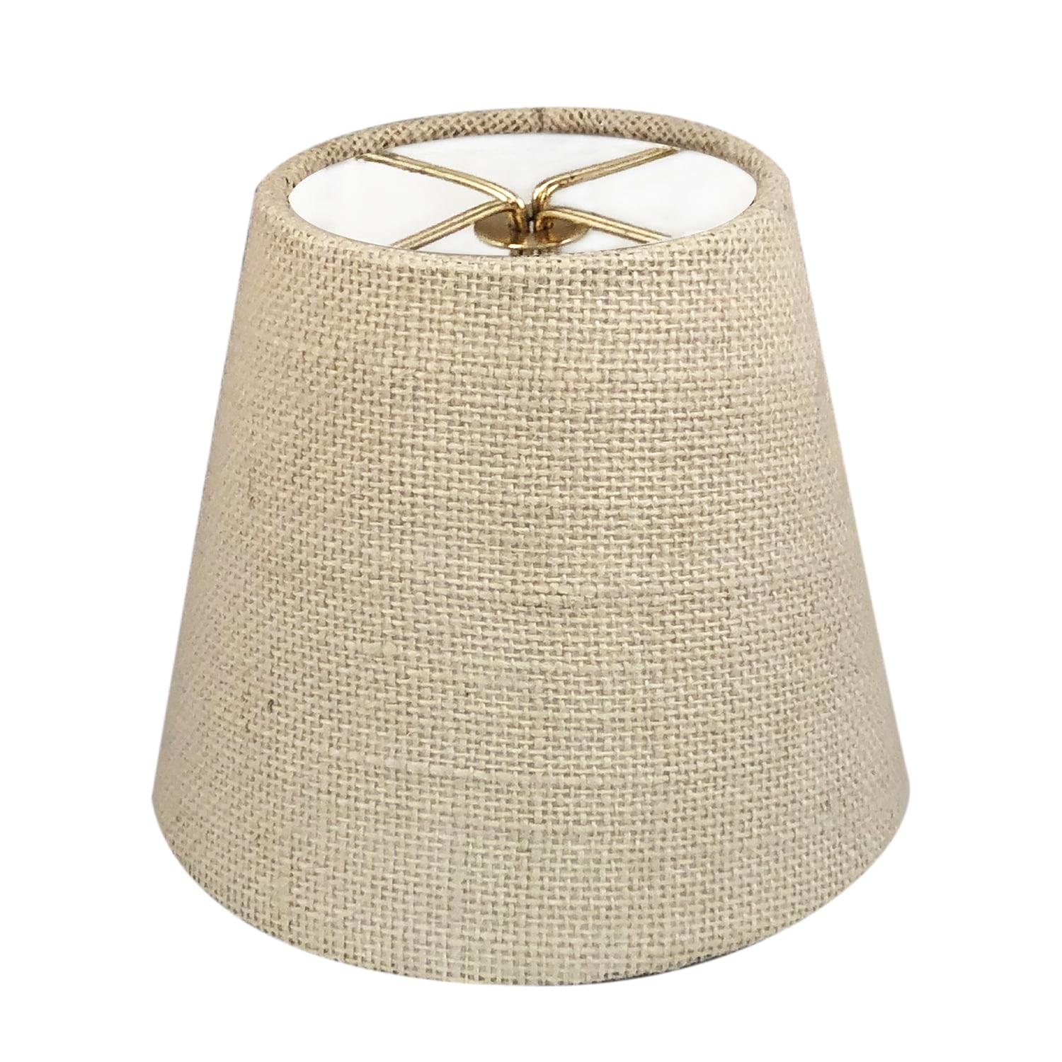 Natural Burlap Empire Chandelier Shade with Clip-On Fitter