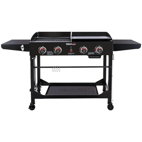Royal Gourmet 4 - Burner Flat Top Liquid Propane 48000 BTU Gas Grill with Side Tables
