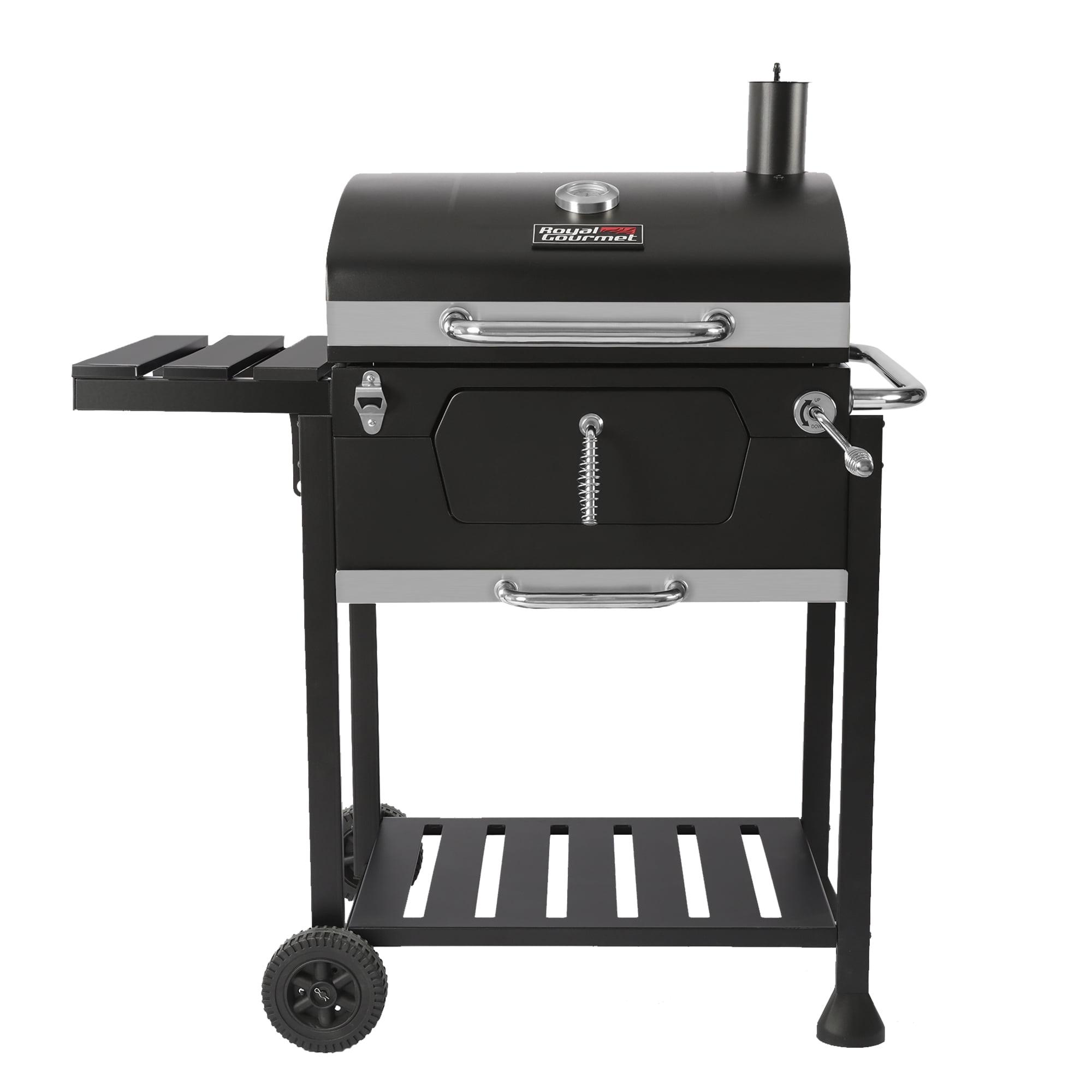 Royal Gourmet 24" Barrel Charcoal Grill with Side Table