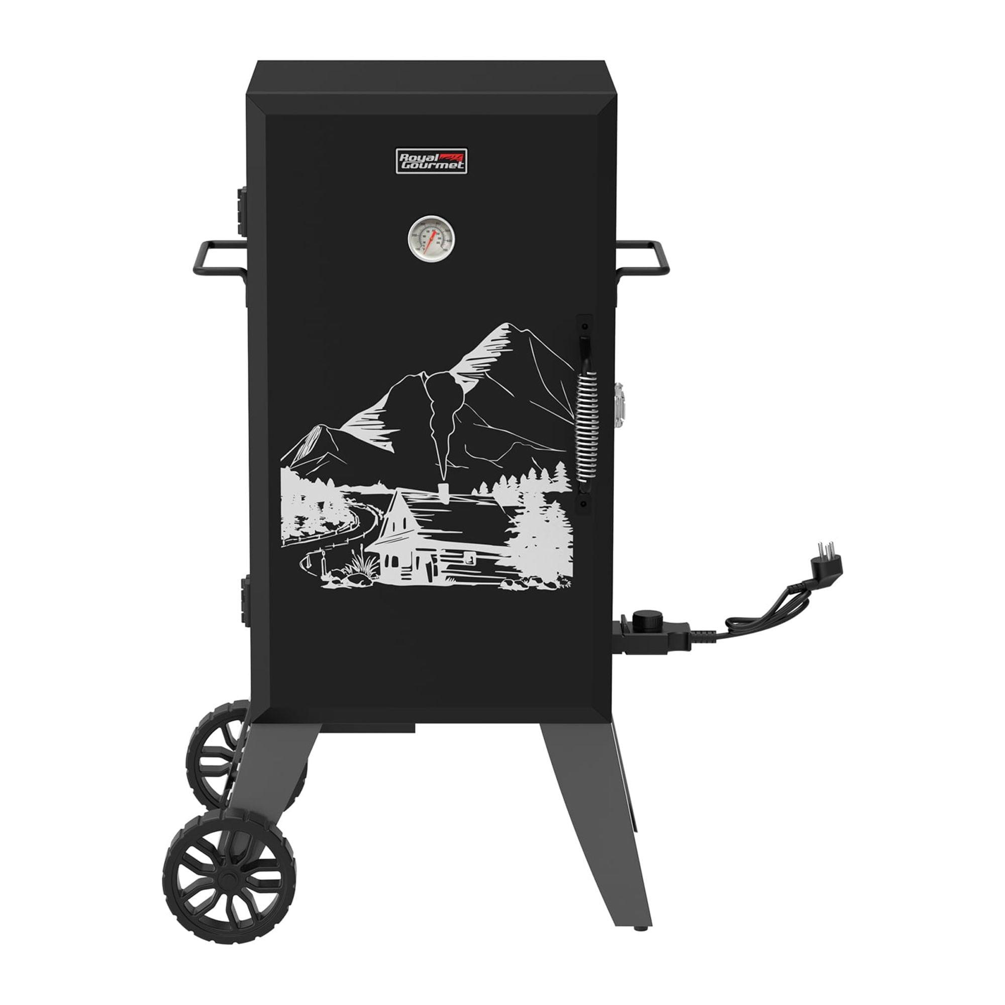 Royal Gourmet Royal Gourmet 28-Inch Analog Electric Smoker with 3 Cooking Grates, 1350W Output, Adjustable Temperature Control, Black