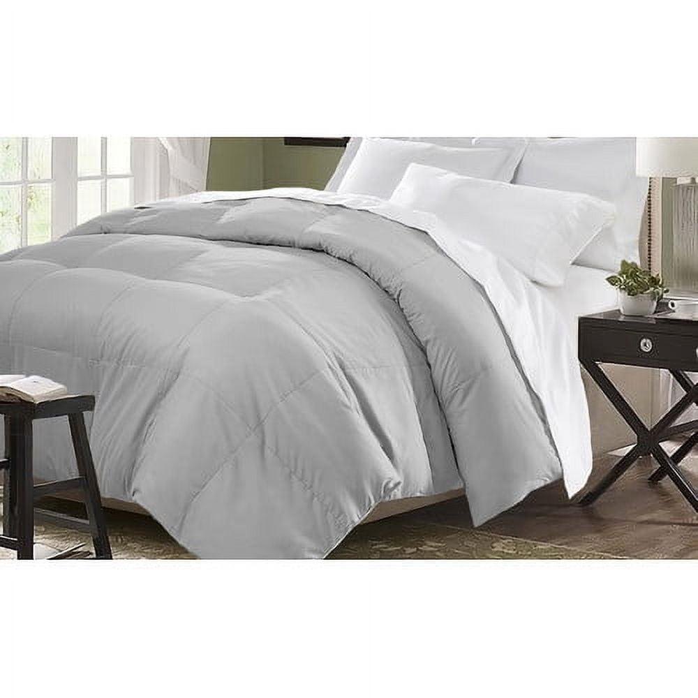 Royal Luxe Lightweight Microfiber Down Alternative Comforter FULL QUEEN Platinum