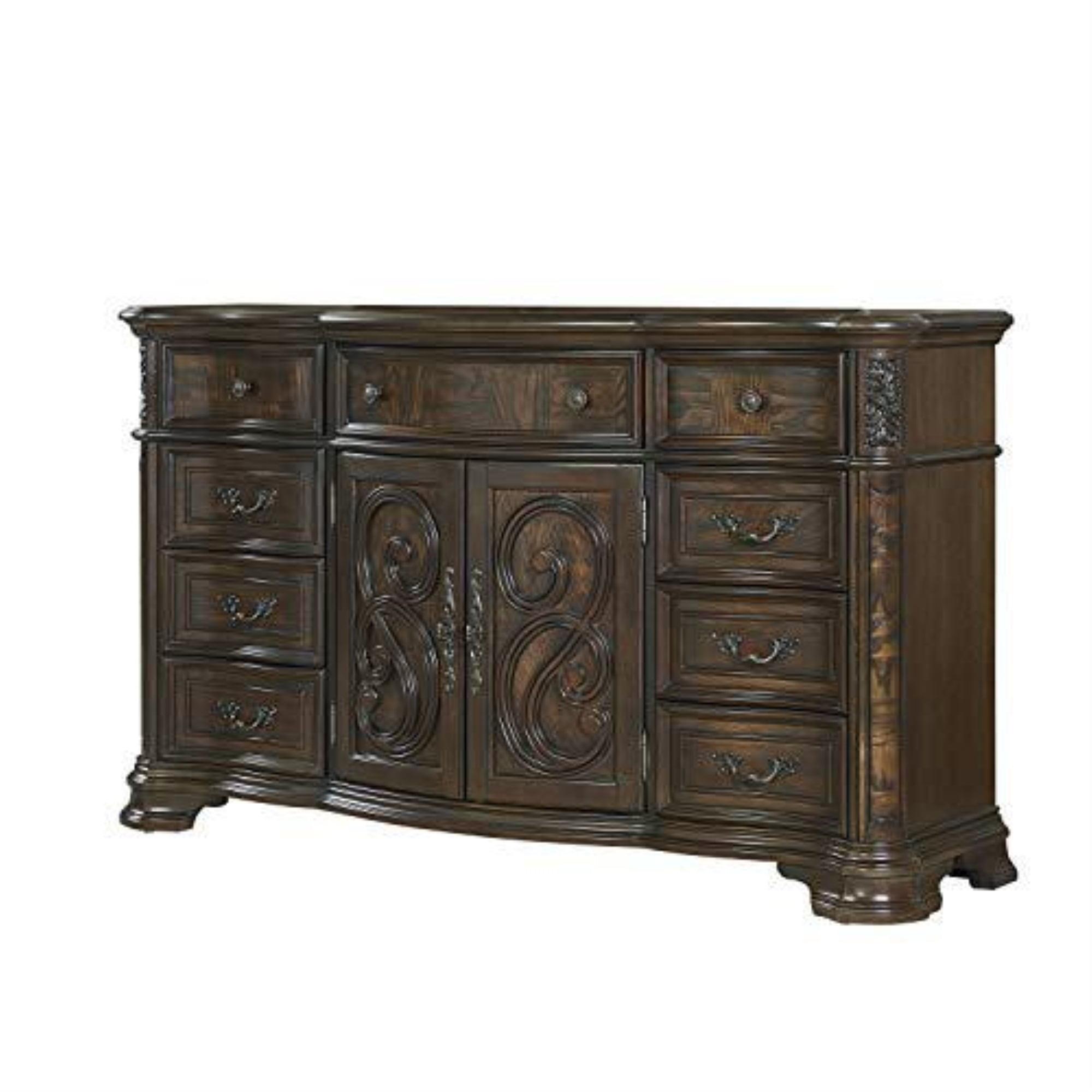 Royale Brown Cherry 9-Drawer Traditional Dresser