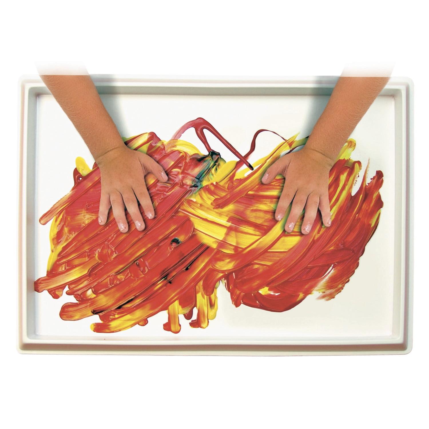 Roylco Fingerpaint No-Mess Paint and Play Tray, 12 x 18 Inches, White