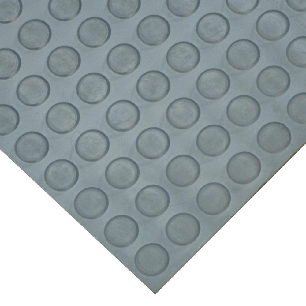 Dark Gray Coin-Pattern Thermoplastic Flooring 3' x 9'