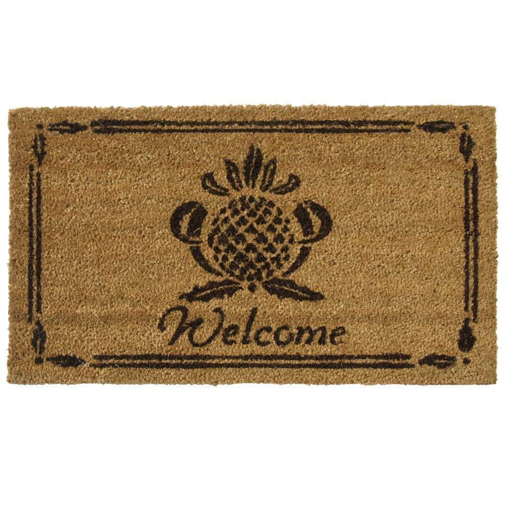 Eco-Friendly Coir Pineapple Welcome Outdoor Doormat