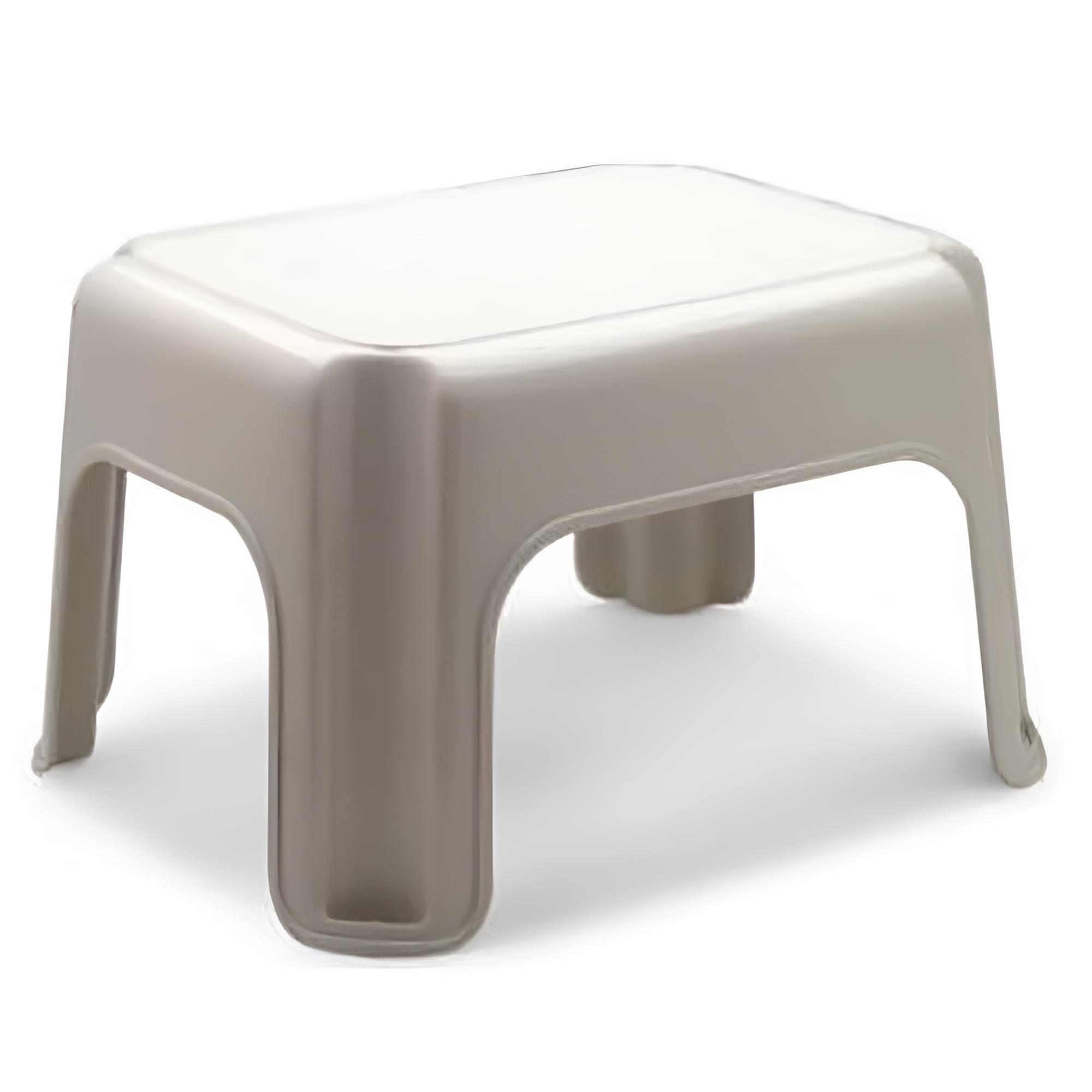 Rubbermaid 1 Step Lightweight Slip Resistant Roughneck Tough Step Stool, Ivory