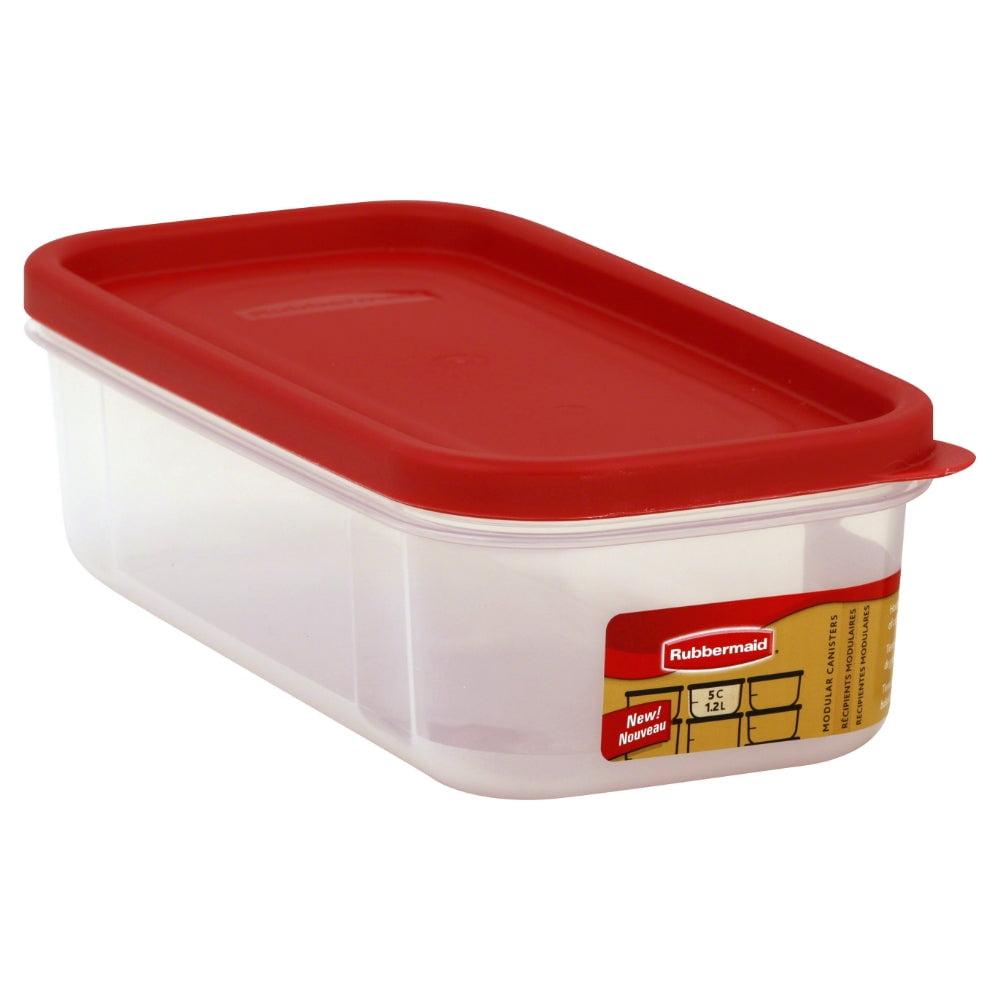 Red BPA-Free 5-Cup Plastic Food Storage Canister