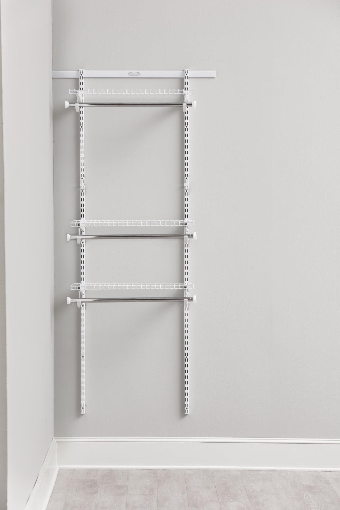 White Adjustable Metal Wire Closet Kit with Shelves