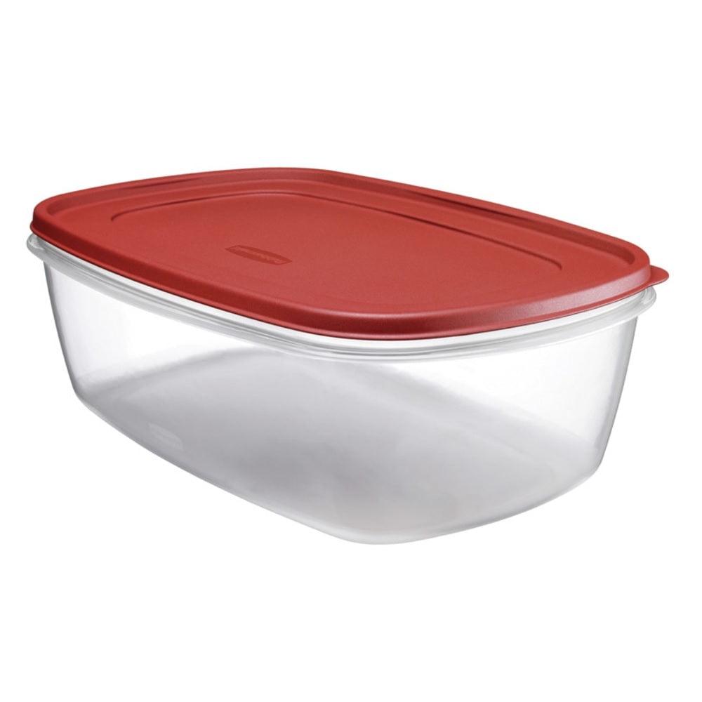 Rubbermaid Easy Find Lids 320oz (2.5 gal) Plastic Rectangle Food Storage Container Clear: Large, Microwave & Freezer Safe