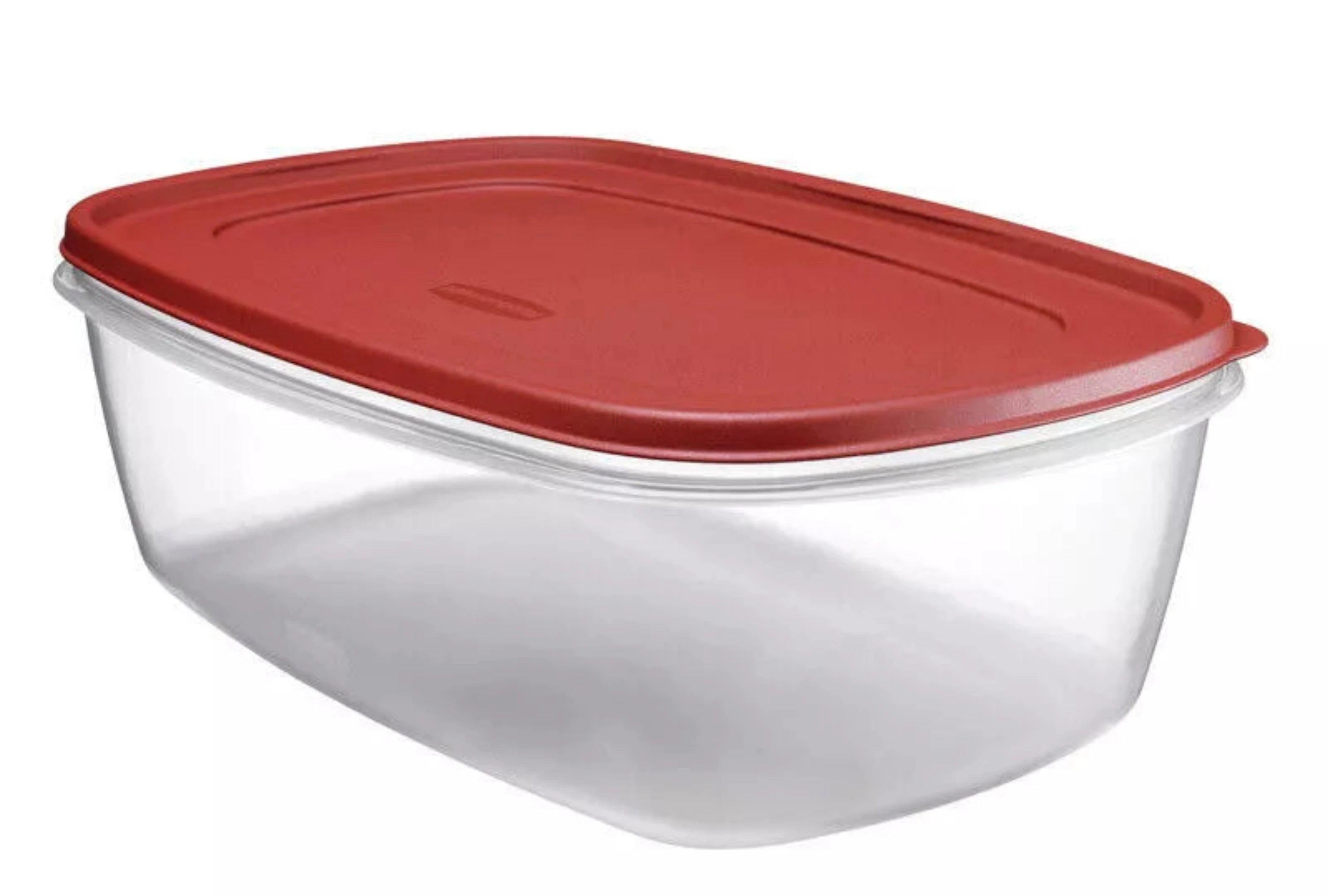 Rubbermaid Easy Find Lids 320oz (2.5 gal) Plastic Rectangle Food Storage Container Clear: Large, Microwave & Freezer Safe