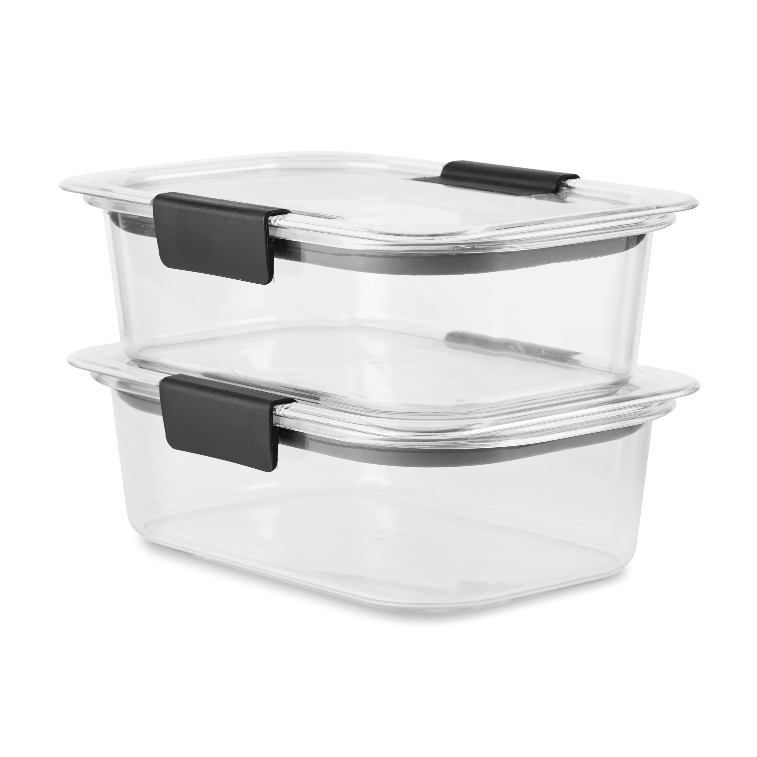 Clear BPA-Free Plastic Meal Prep Storage Containers, Set of 2