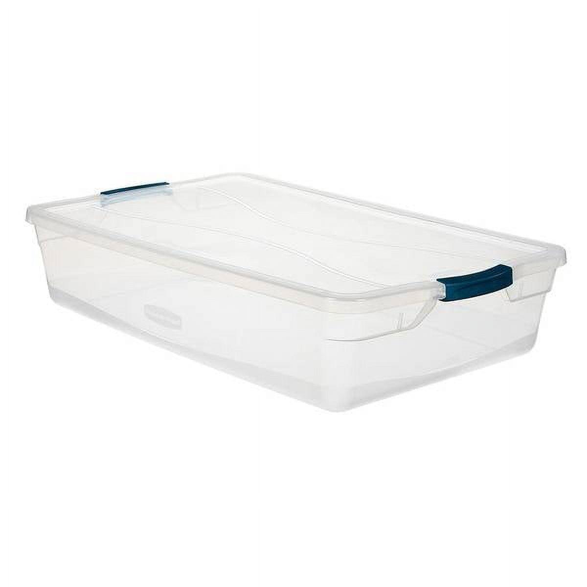 Clear 41-Quart Plastic Latching Storage Box