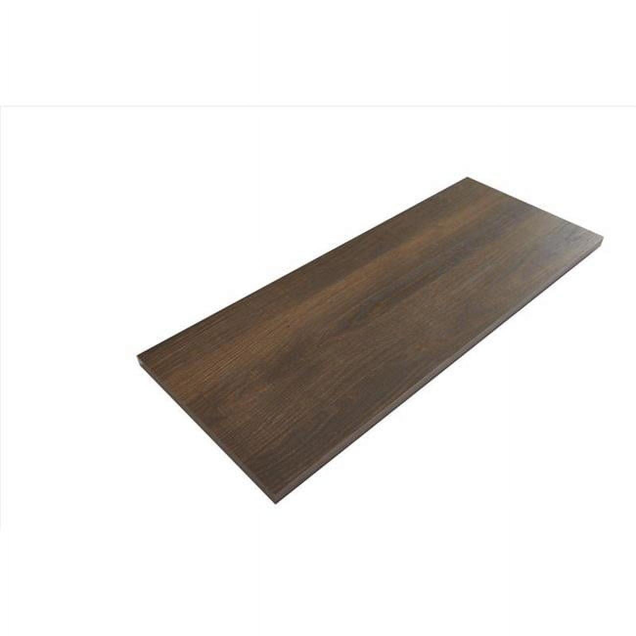 Chestnut Laminate Solid Wood Rectangular Shelf, 36x10 Inches