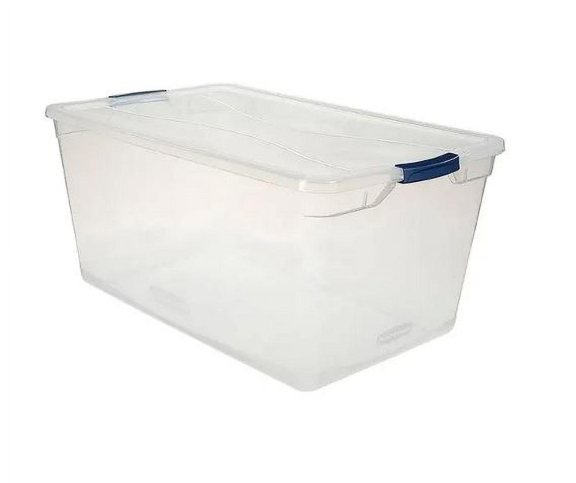 Rubbermaid Basic Latch-Lid Container 17 3/4w x 29d x 13 1/4h 95qt Clear RMCC950001