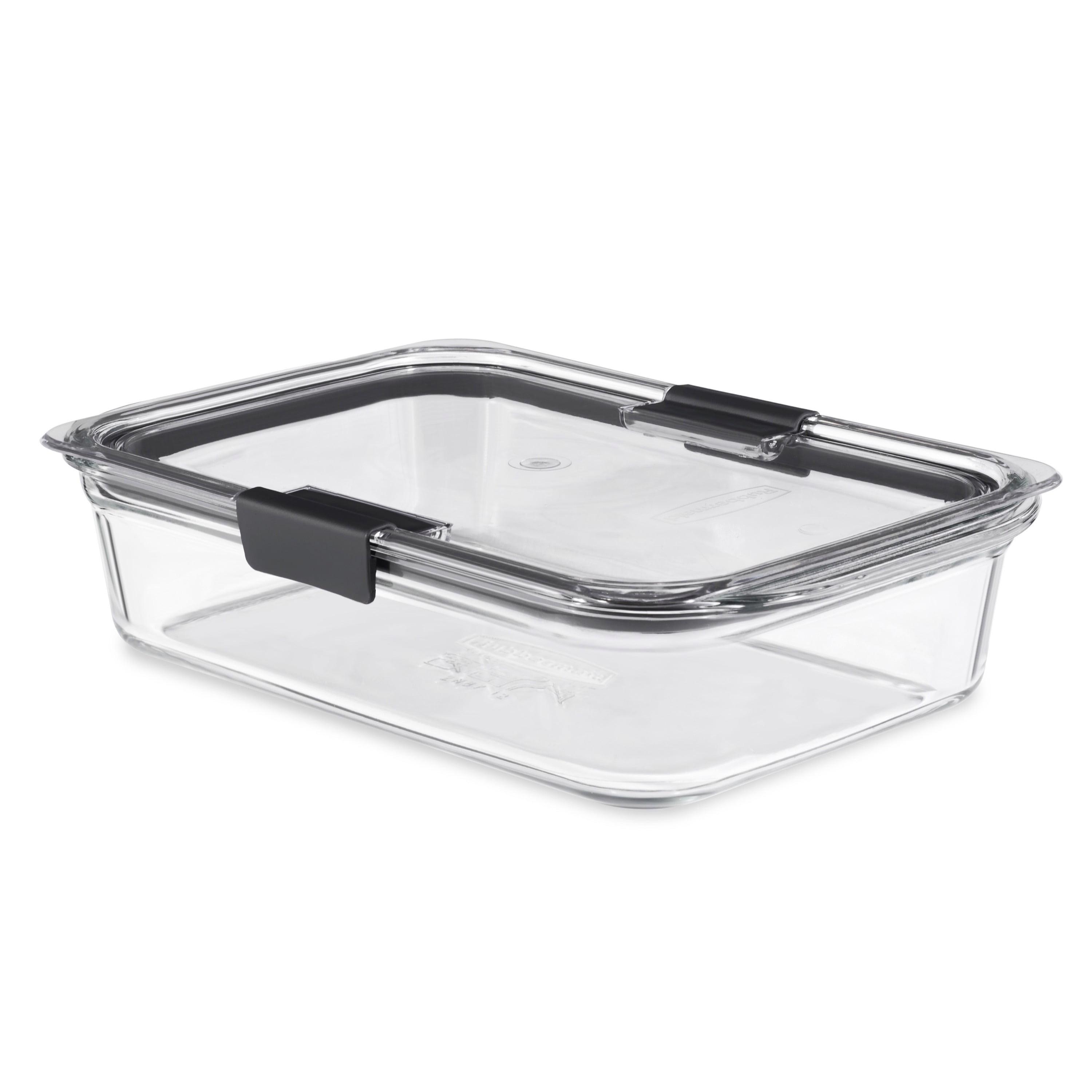 Brilliance 8-Cup Clear Glass Food Storage Container with Leak-Proof Lid