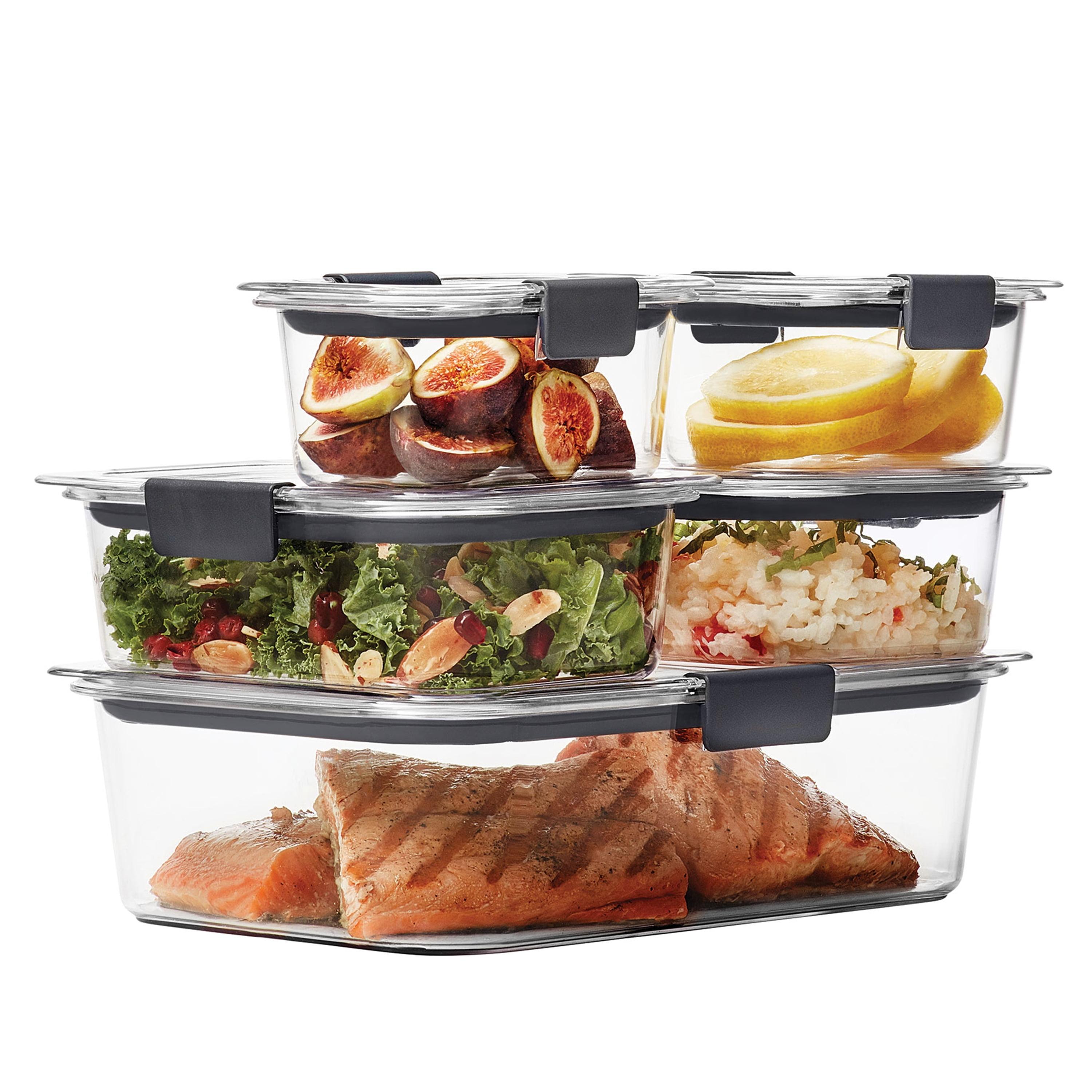 Clear BPA-Free Plastic Meal Prep Storage Container Set