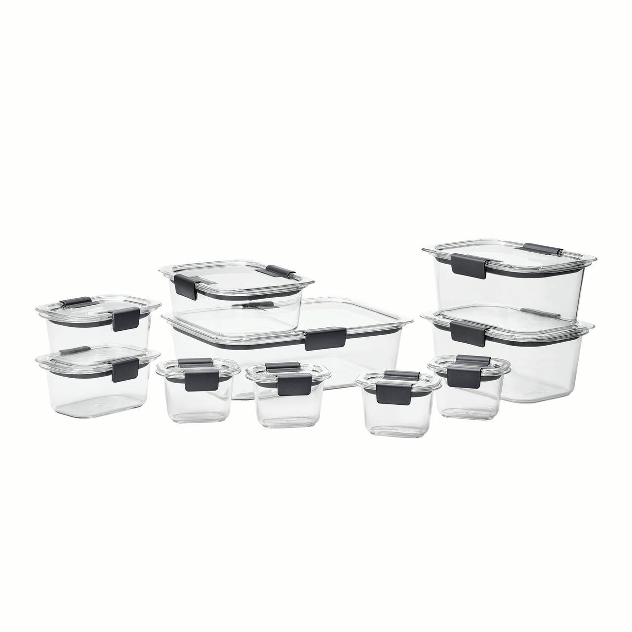 Clear Plastic 20-Piece Airtight Food Storage Container Set