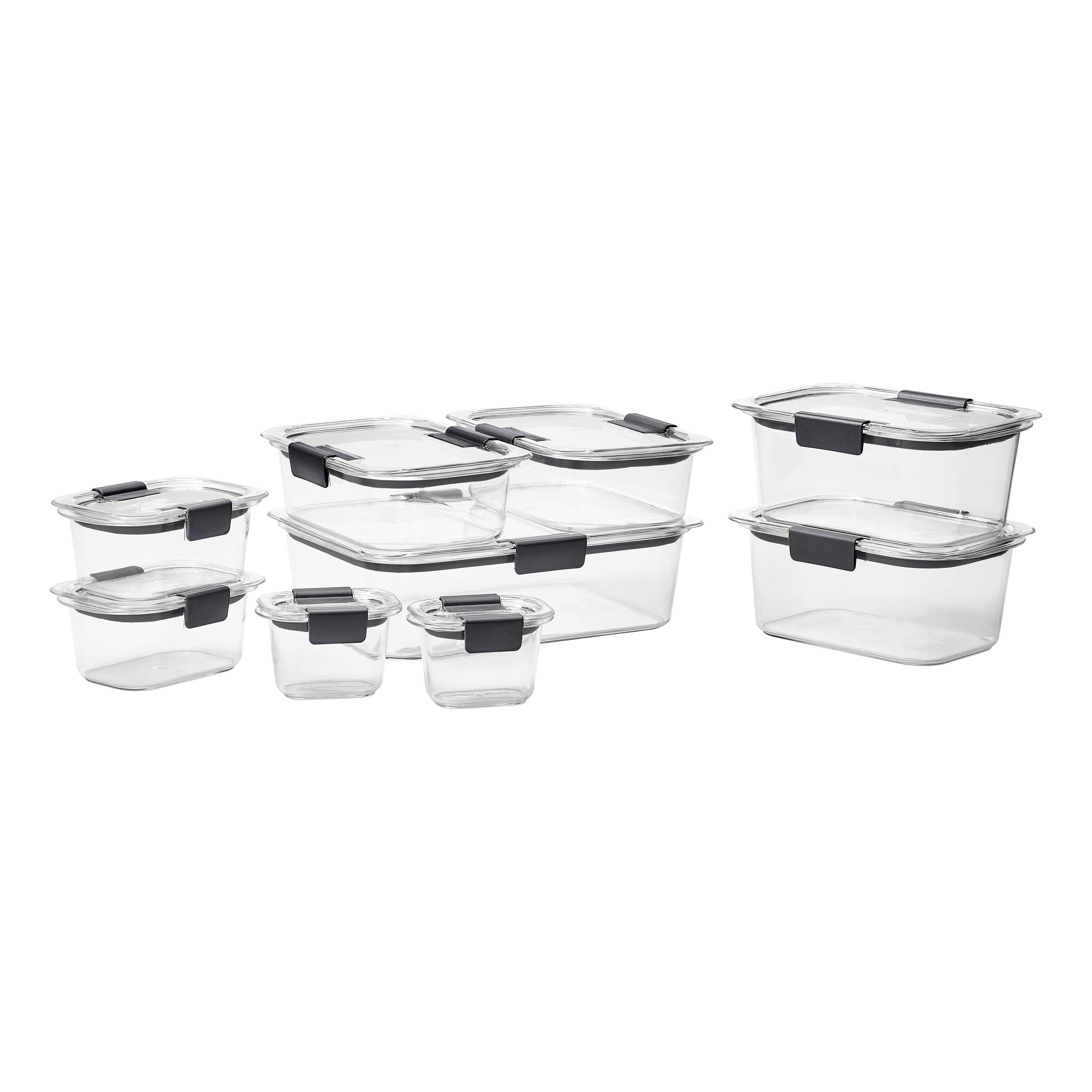 Clear BPA-Free 18-Piece Plastic Food Storage Container Set