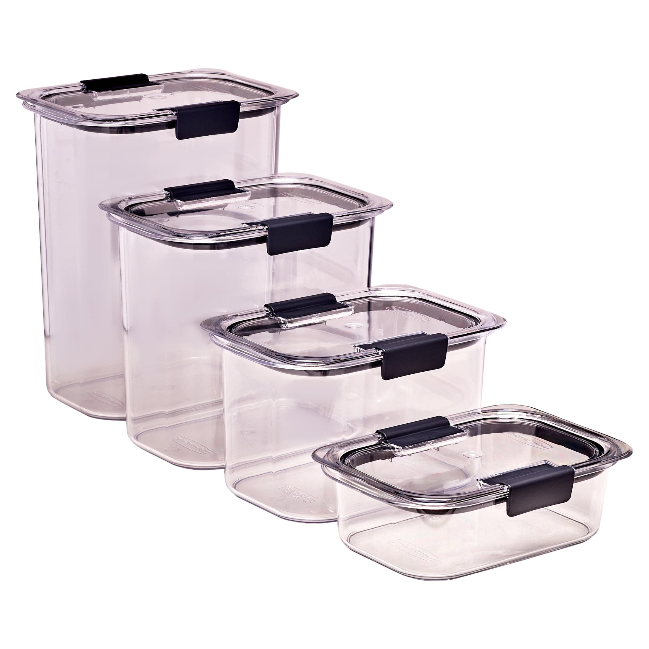 Clear BPA-Free Plastic Meal Prep Food Storage Jar Set