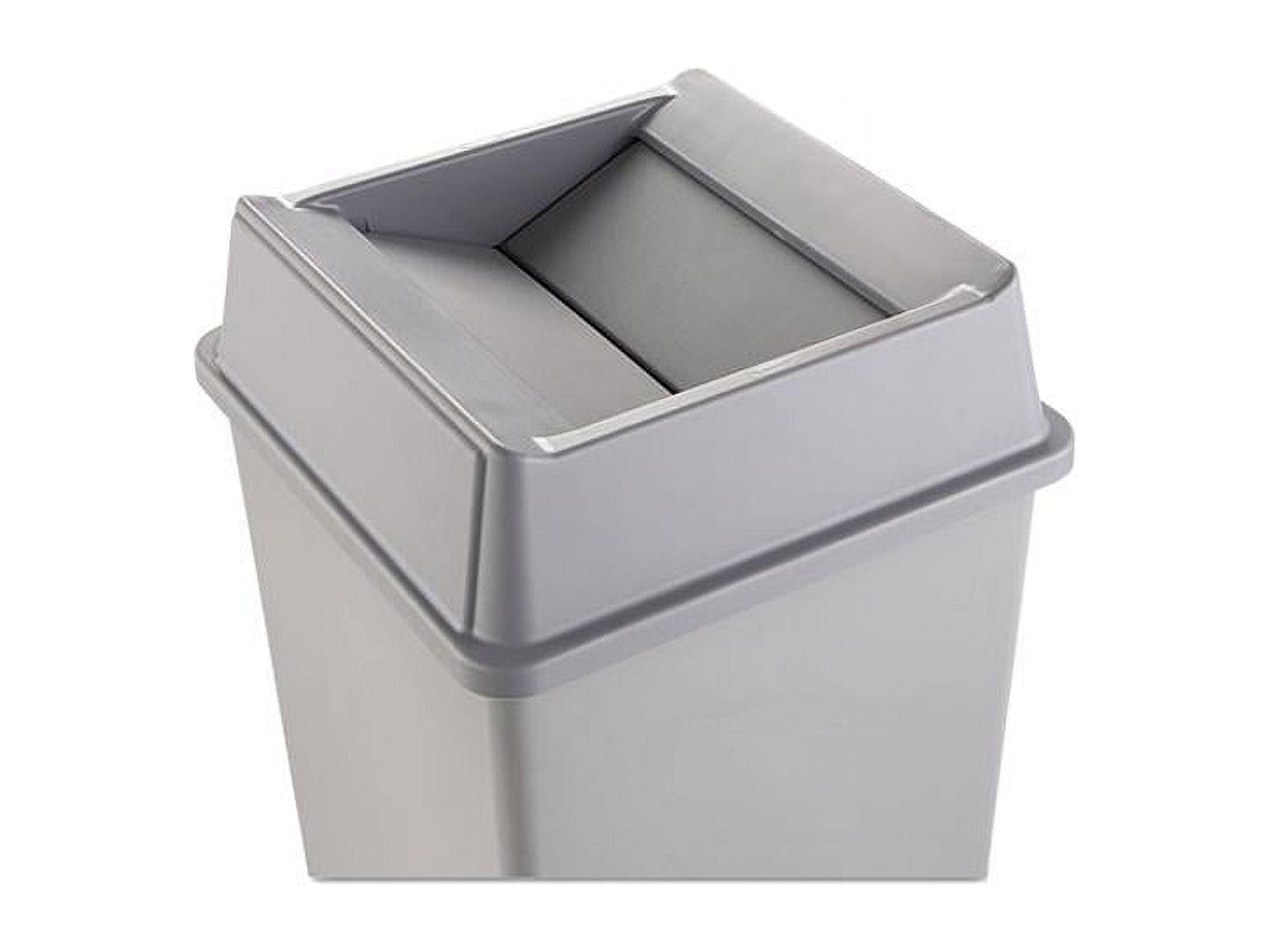 Gray Square Swing Top Lid for Waste Containers