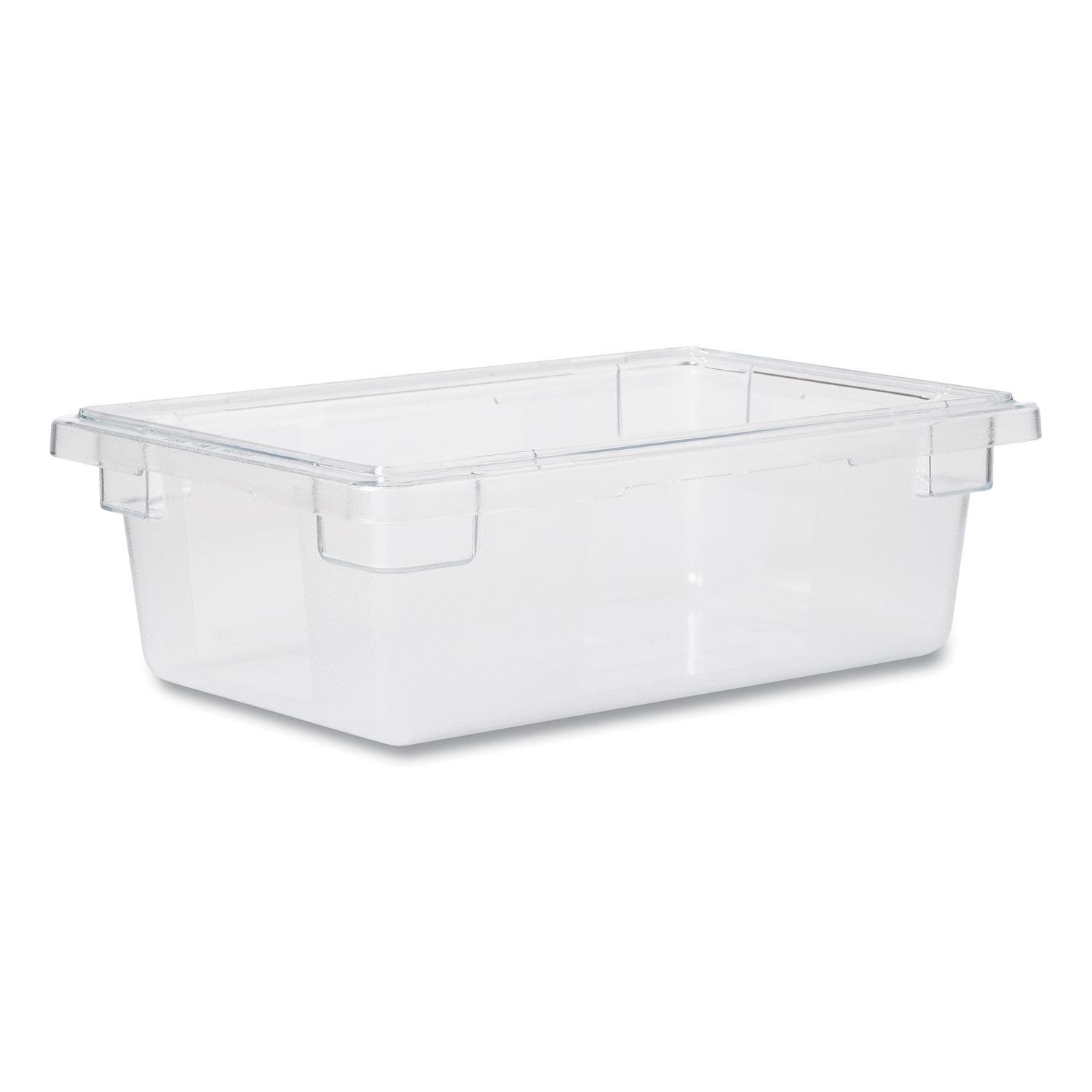 Rubbermaid Commercial Food/Tote Boxes, 3.5 gal, 18 x 12 x 6, Clear, Plastic