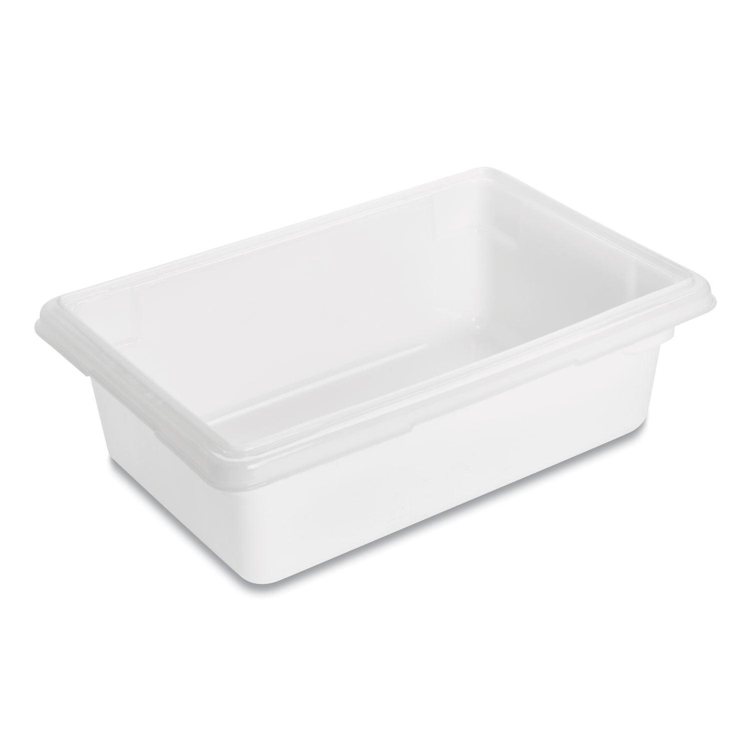Rubbermaid Commercial Food/Tote Boxes, 3.5 gal, 18 x 12 x 6, White, Plastic