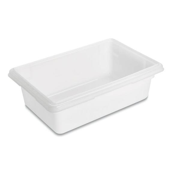 Rubbermaid Commercial Food/Tote Boxes, 3.5 gal, 18 x 12 x 6, White, Plastic