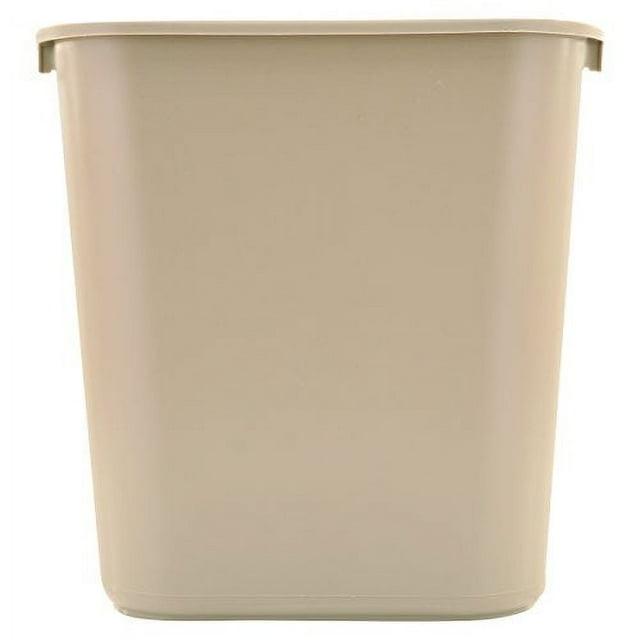 Rubbermaid Commercial Products 28QT/7 GAL Wastebasket Trash Container, for Home/Office/Under Desk, Beige (FG295600BEIG)