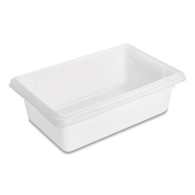 Rubbermaid Commercial Food/Tote Boxes, 3.5 gal, 18 x 12 x 6, White, Plastic